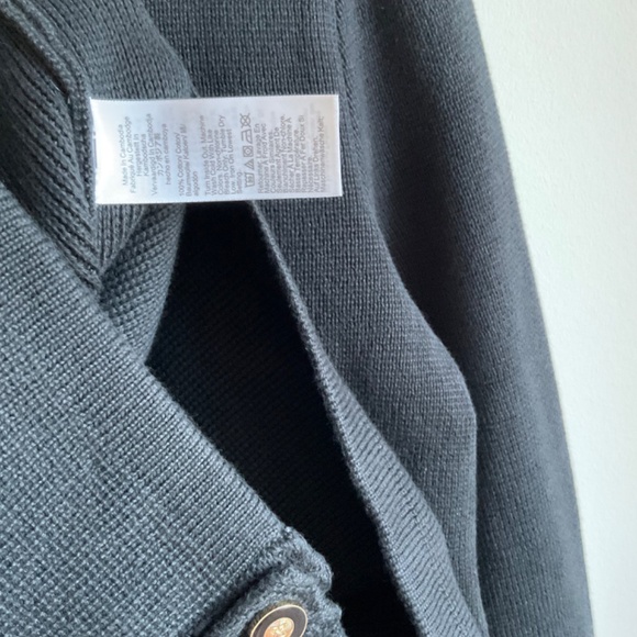 NWT J. Crew Factory Black Cotton lady jacket cardigan sweater SZ M - Picture 6 of 6